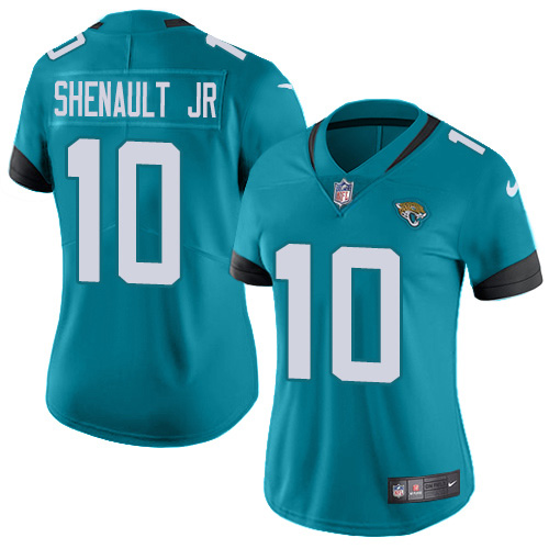 Nike Jacksonville Jaguars #10 Laviska Shenault Jr. Teal Green Alternate Women Stitched NFL Vapor Untouchable Limited Jersey->women nfl jersey->Women Jersey